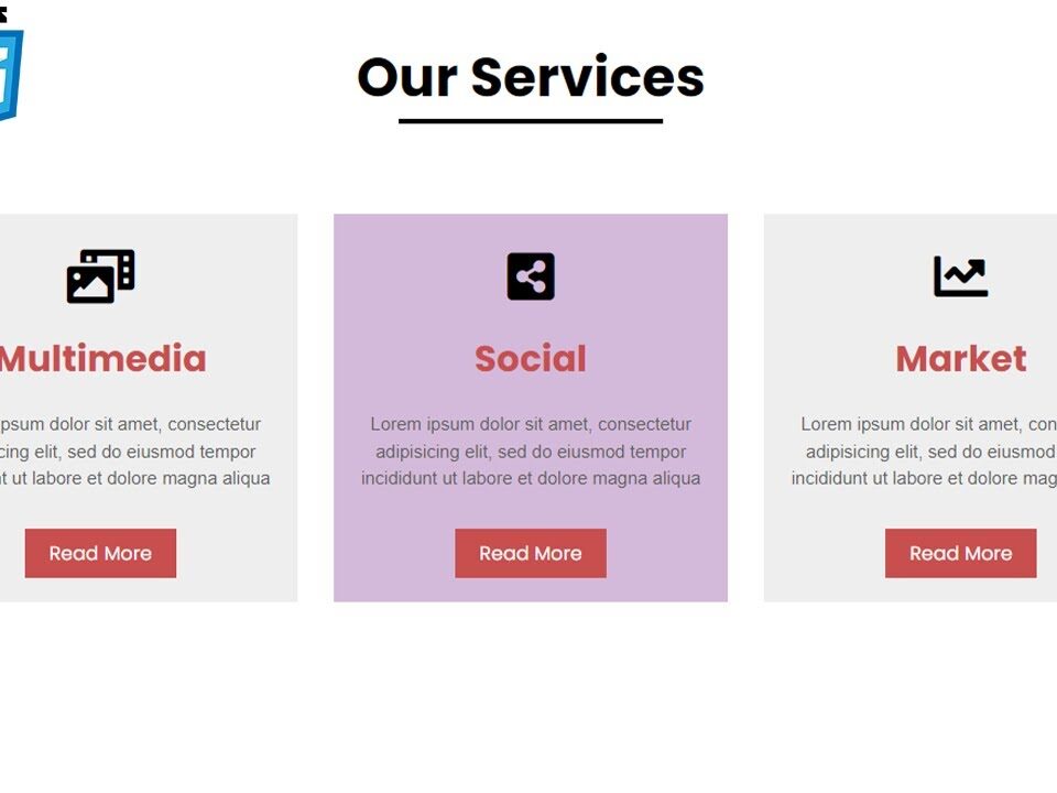 our services page design