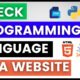 website design programming languages