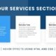 our services website design