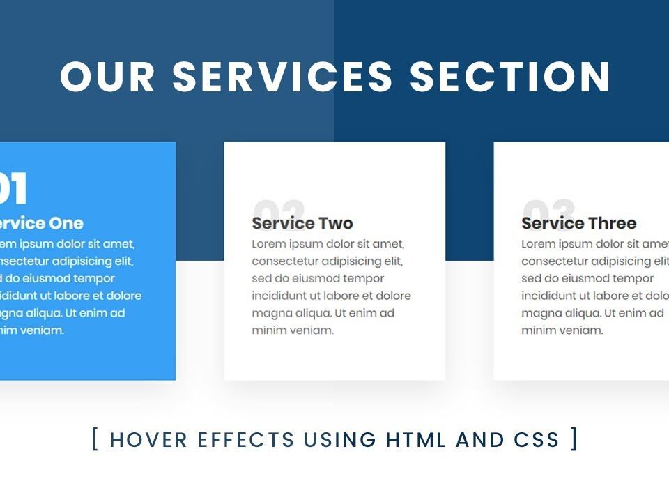 our services website design