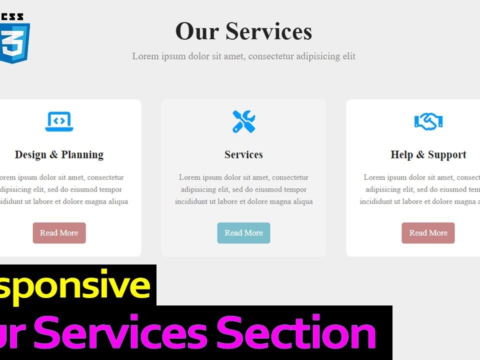 our services website design