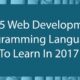 languages for web designing