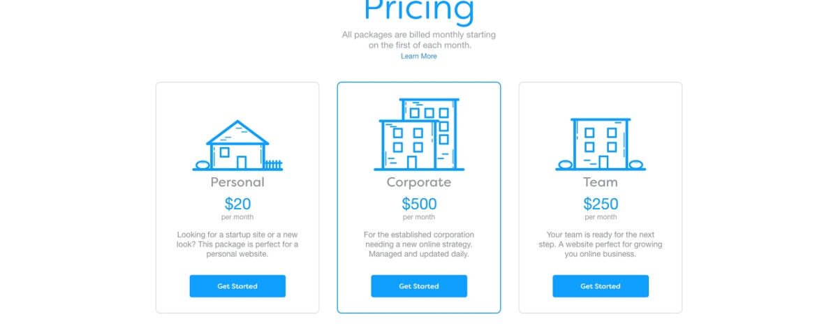 website design pricing packages