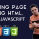 web development landing page