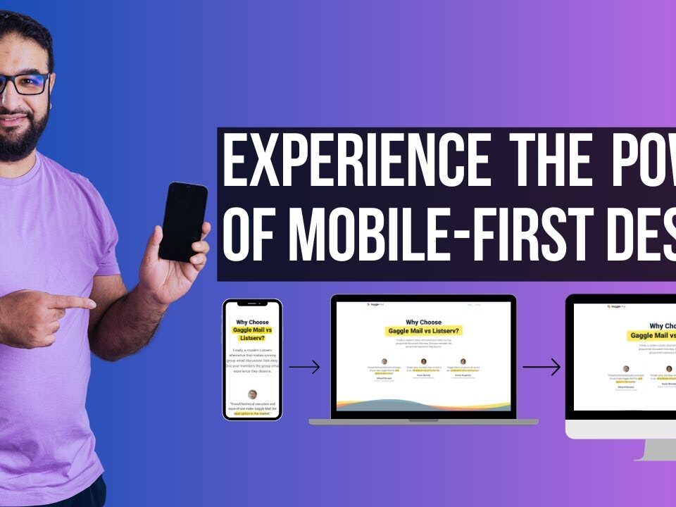 mobile first and responsive web design