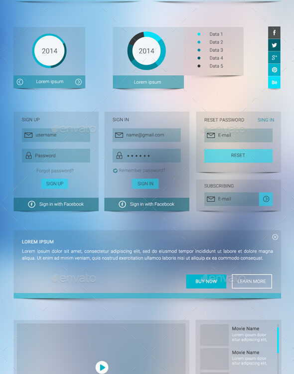 web design interface