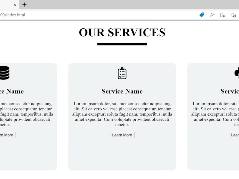 our services page