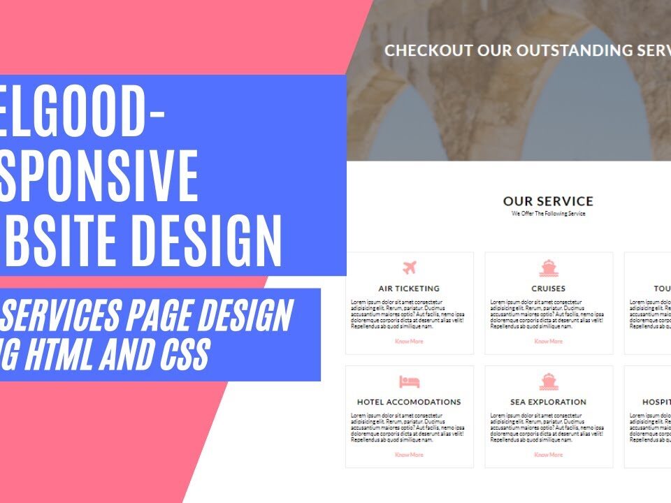 our services page design